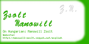 zsolt manowill business card